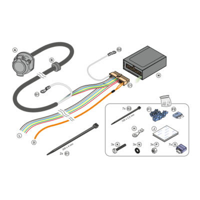 Faisceau Remorque 7 Broches Pour Peugeot 306 Break 2001-2002 - Réf. WYR993207R, Neuf