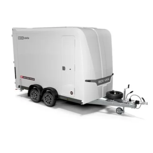 BRIAN JAMES Box Van Blanche 350×180 / 2 essieux / Roues 12 pouces / 2700kg – 600-3518-27-2-12-W