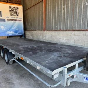 Occasion remorque Ifor Williams plateau LM 207 3 essieux 6,10 x 2.25m - 3500kg
