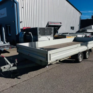 Occasion remorque plateau - ridelles Humbaur 500x210cm - 2900kg