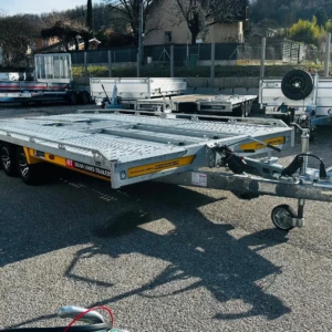 Occasion porte voiture BRIAN JAMES T-Transporter 500x224 - 3 essieux // 3500kg de juillet 2025