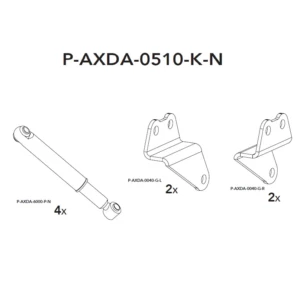 Kit 4 amortisseurs Brian James Connect & T-Transporter - P-AXDA-0510-K-N