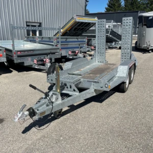 Occasion remorque porte engins Brian James 2.80x1.30m 2700kg de décembre 2023